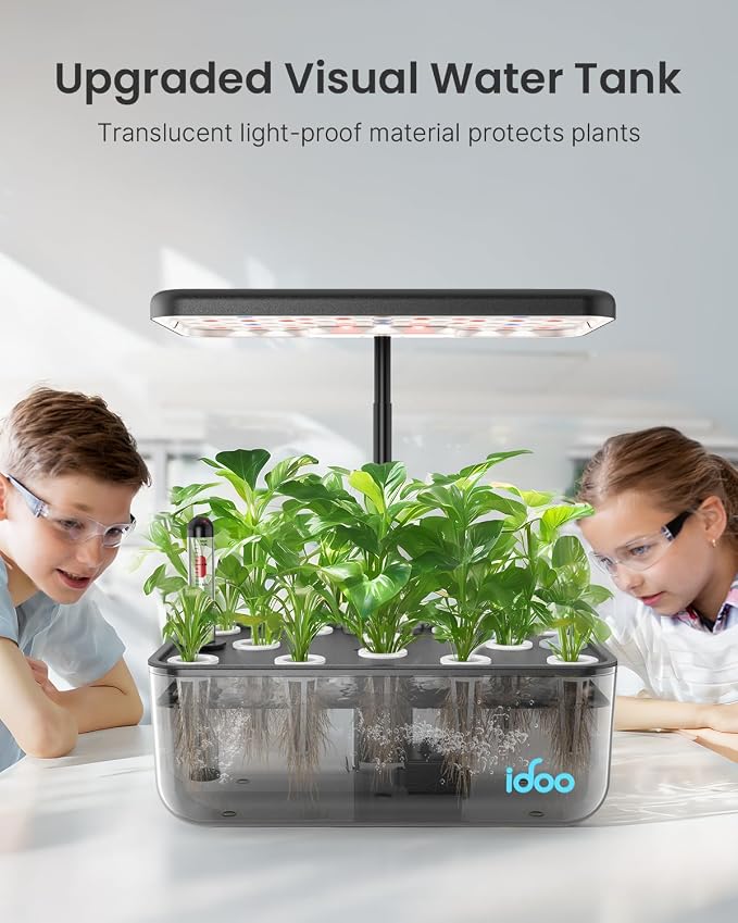 iDOO Hydroponics Growing System Kit & Growth Sponges 60 Pcs