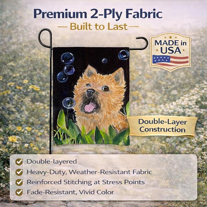 Caroline's Treasures SS8928GF Cairn Terrier Garden Flag Mailbox Flag Decorative Yard Flag Banner Outside Patio Artwork Yard Flower Beds, Garden Size, Multicolor