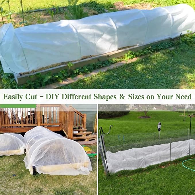 Plant Covers Freeze Protection, 7FT x 25FT 0.9oz Reusable Frost Cloth Plant Blankets Floating Row Cover for Garden Clod Winter Frost Sun Pest Protection