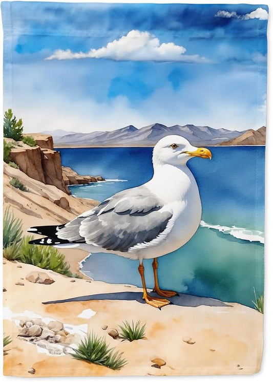 Caroline's Treasures Utah California Gull House Flag Large Porch Sleeve Pole Decorative Outside Yard Banner Artwork Wall Hanging, Polyester, House Size, Multicolor