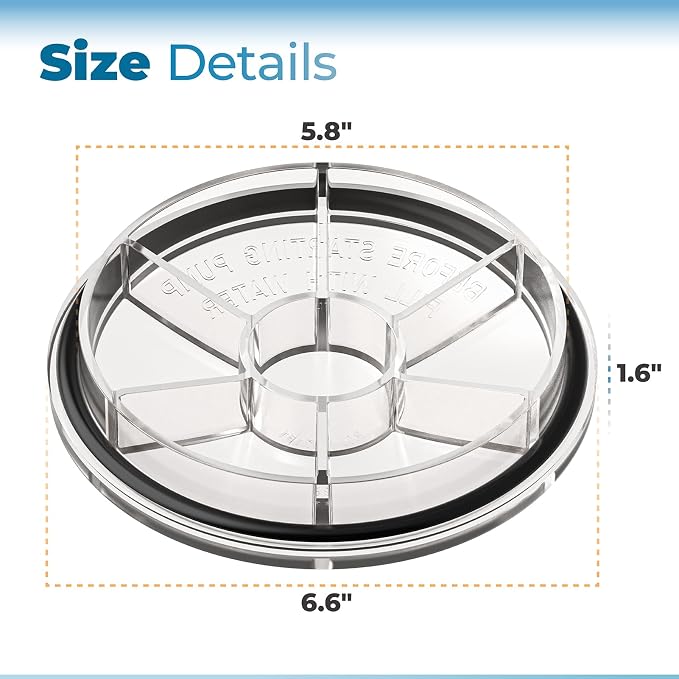 357151 Pump Lid with O-Ring Fits for Pentair WhisperFlo IntelliFlo Pump | Clear Pool Pump Cover Lid Fits for Pentair WhisperFlo WFE XF and IntelliFlo VF, VS 3050, VST, VS+SVRS High Performance Pumps
