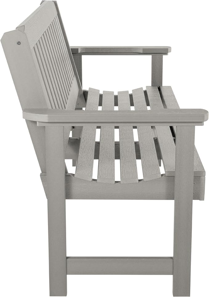 highwood Lehigh Garden Bench, 5 feet, Harbor Gray