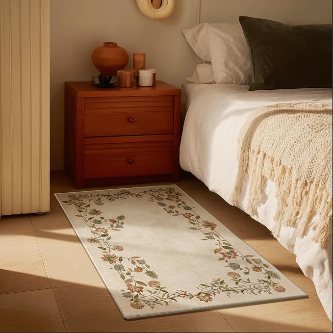 2x3 Washable Small Rug for Entryway: Door Mat Indoor Entrance Stain Resistant Non Slip Rubber Backed Low Pile Soft Throw Area Rugs for Bedroom Kitchen Front Door Indoor Entrance Foyer Entry