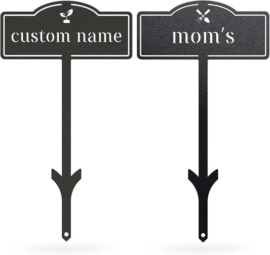 Herb Garden Markers Plant Labels, Customized Metal Gardens Plant Markers for Vegetables, Garden Tags Plant Name Stakes (2 PCS)