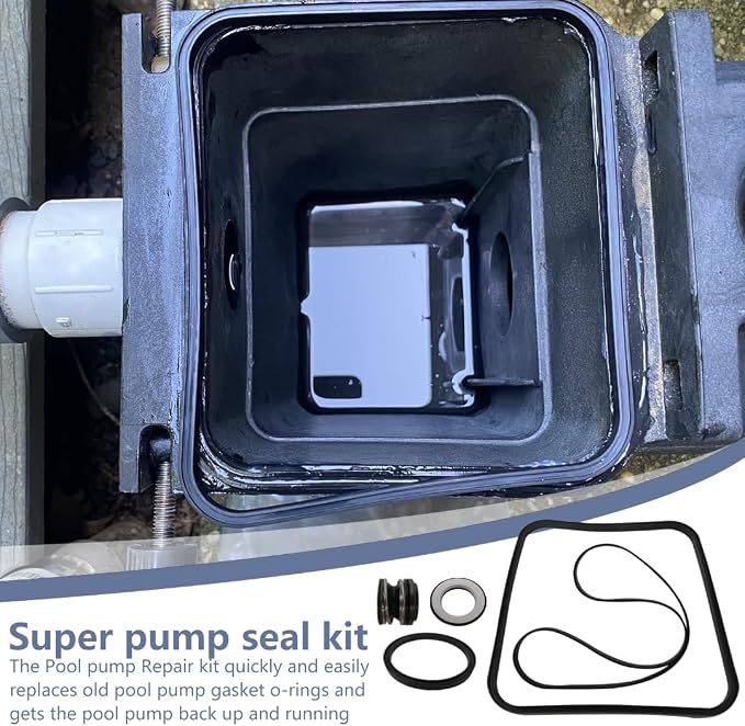 Replacement Pool Pump Gasket Seal O-Ring Repair Kit for Hayward Super Pump and MaxFlo Pool Pumps SP2616X2051, SP2621X25, HL2670020VSP, SP2670007X10, SP2670010X15