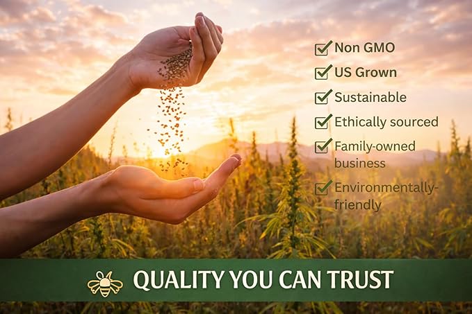 Wisconsin Bulk Perennial and Annual Wildflower Seed Mix 1/8lb Covers 250sq-ft - Attract Pollinators, Multi-Color Non-GMO Blooms - Midwest US Species Plant in Spring/Fall - Earth-Friendly (1/8 Pound)