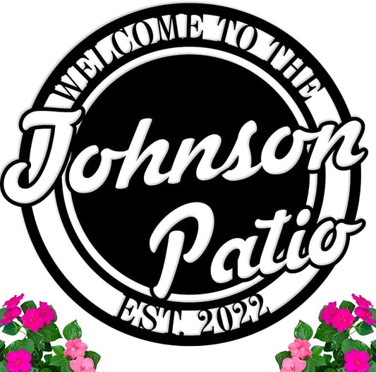 Personalized Patio Signs Outdoor Patio Signs and Decor Custom Patio Sign Custom Sign for Patio Backyard Bar Sign Personalized Metal Signs Backyard Decor Outdoor Patio Wall Decor