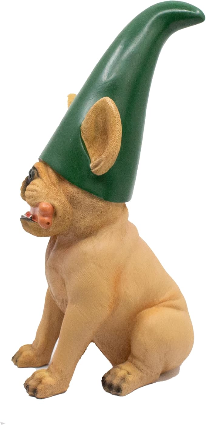 Frenchie Gnome - Beige Frenchie Statue | Cute French Bulldog Decor Garden Gnome