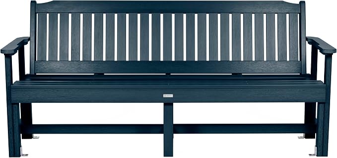 Sequoia Professional Commercial Grade Exeter Garden Bench, 6ft, Federal Blue
