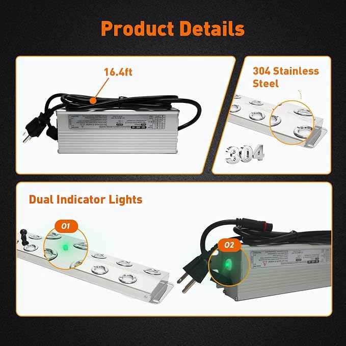 Ultrasonic Fogger Mist Maker 12 Heads, 9000ml/H 110V 400W Waterproof Ultrasonic Mister with Float, Pond Mister, Humidifier for Halloween, Vegetable Preservation, Greenhouse, Landscape