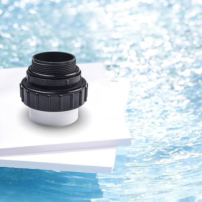 2 in MIP x 2 in PVC Pool Pump Union Adapter, Hi-Temp Slip Fitting for and Pumps, Threaded 4-Pack(4pcs)