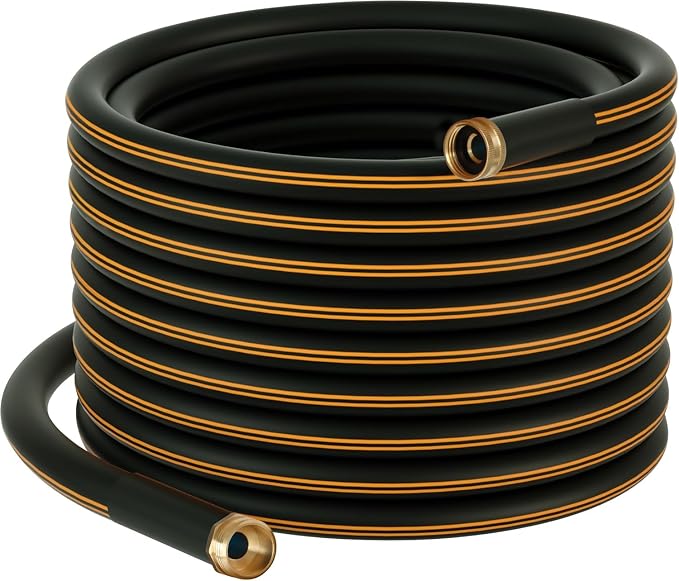 Atlantic Heavy Duty Garden Hose 75 ft x 5/8 Inch Black Color Durable Water Hose