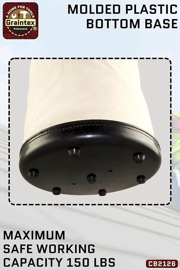 Graintex CB2126 Utility Plastic Bottom Canvas Bucket