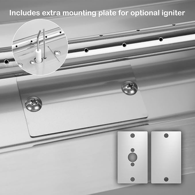 Stanbroil 36 x 6 Inch Linear Fire Pit Kit with Spark Ignition Kits, 304 Stainless Steel Propane Gas Firepit Insert for Outdoor DIY Firepit Project - Propane Gas Version
