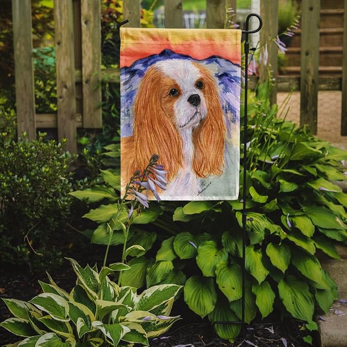 Caroline's Treasures SS8164GF Cavalier Spaniel Garden Flag Mailbox Flag Decorative Yard Flag Banner Outside Patio Artwork Yard Flower Beds, Garden Size, Multicolor