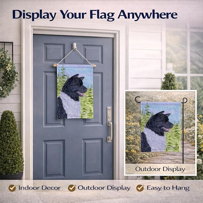 Caroline's Treasures SS8670GF Akita Garden Flag Mailbox Flag Decorative Yard Flag Banner Outside Patio Artwork Yard Flower Beds, Garden Size, Multicolor