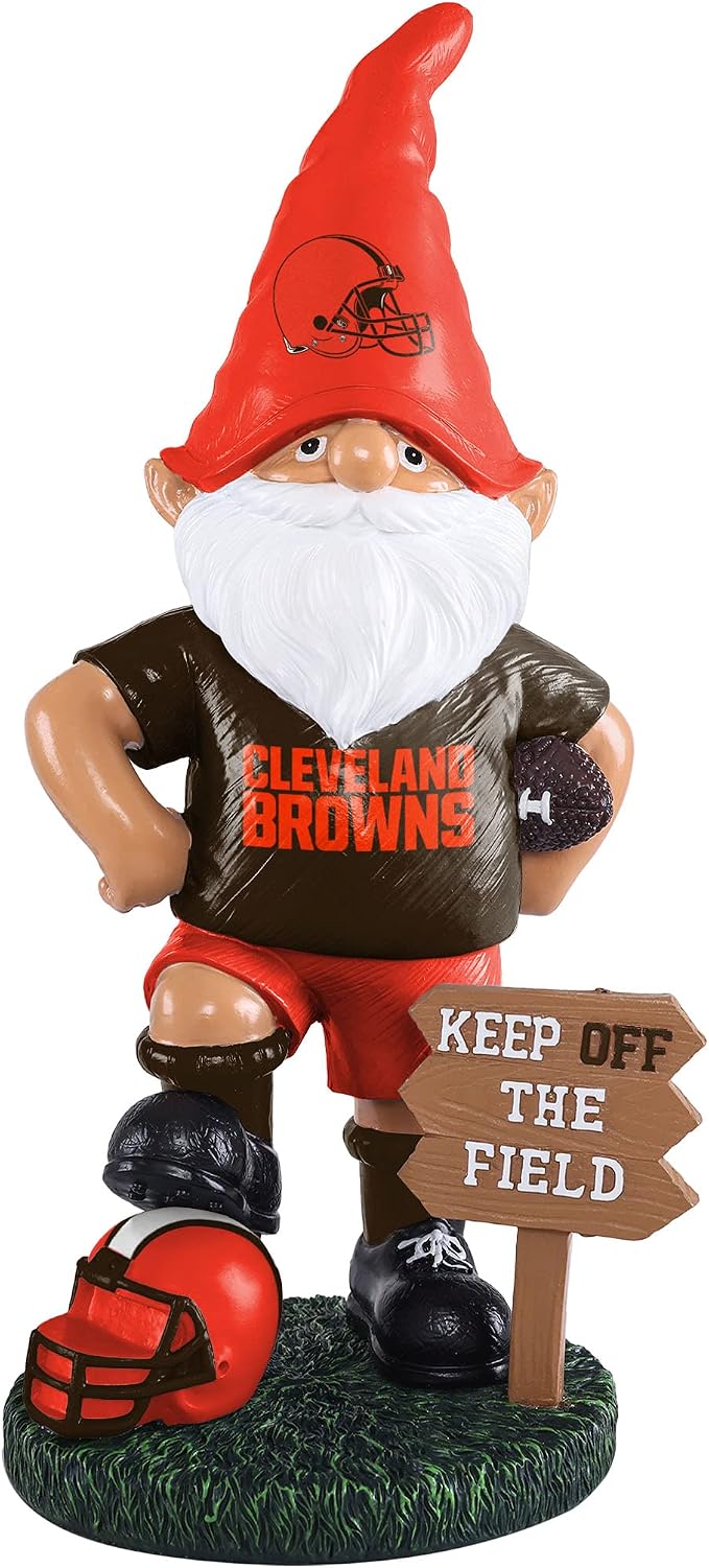 FOCO NFL Unisex-Adult NFL Team Logo Keep Off The Field Garden Statue Outdoor Gnome 8"