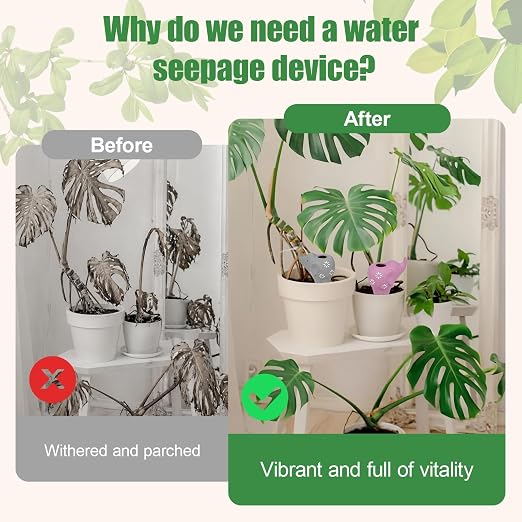 Terracotta Watering Spikes, 4 Pack Plant Watering Devices Self Watering Spikes Vacation Clay Watering Stakes Garden Plant Watering Globes for Indoor & Outdoor Plants