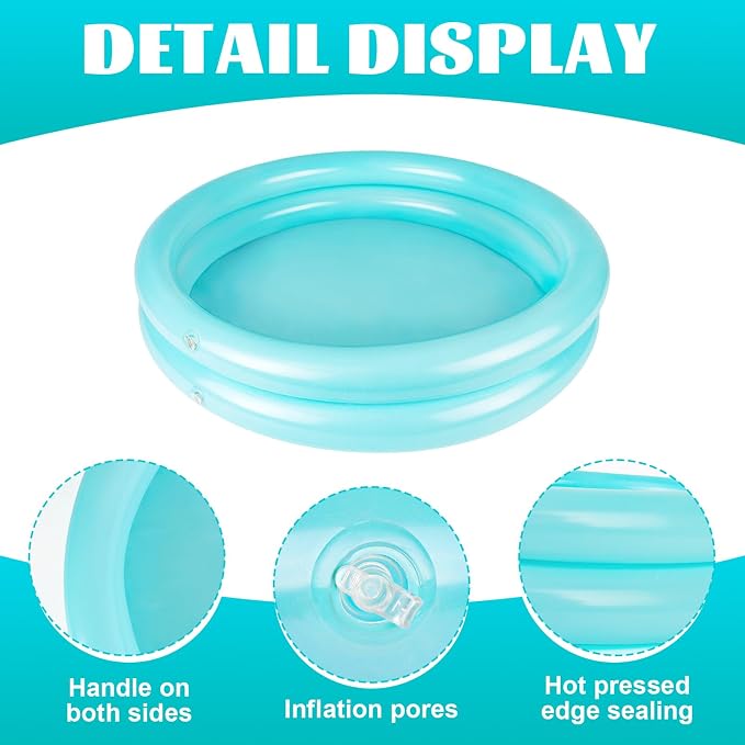 2 Pack Inflatable Pool Foot Bath Basin, Swimming Pool Clean Feet | Foot Soaking Bath Basin for Pool Entry Ladder, Home Spa Treatment for Above Ground Pools, Full-Sized Inflatable Pools