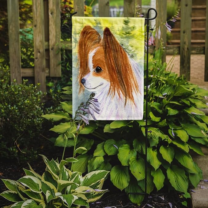 Caroline's Treasures SS1025GF Papillon Garden Flag Mailbox Flag Decorative Yard Flag Banner Outside Patio Artwork Yard Flower Beds, Garden Size, Multicolor