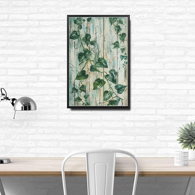 Metal Sign Tin Sign Vintage Wall Art Rustic Trail Pothos Tin Sign for Vintage Paintings Shabby Chic Decor and Easy Installation Funny Garden Signs for Home Decor 6×8 Inches with Metal Frame