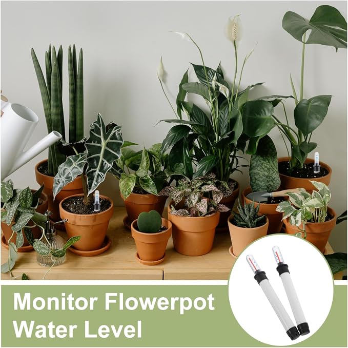 DOITOOL 4 Pcs Water Level Indicator for Plants, Soil Moisture Meter Indoor Flower Pots Gauge Buoy Reminder Water Level Gauge