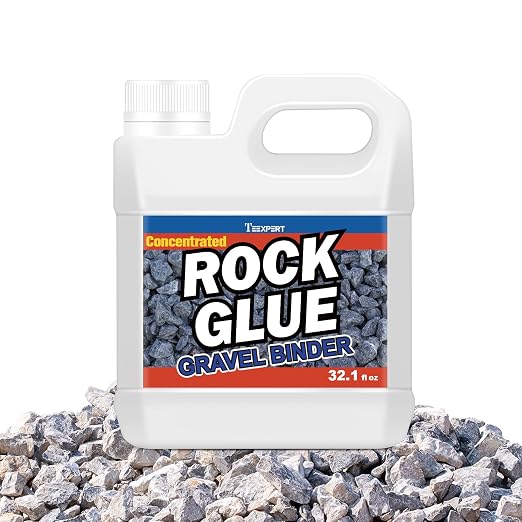 Teexpert Rock Glue for Landscaping, Gravel Glue, Pea Gravel Binder Concentrate 32.1oz, Heavy Duty Pebble Stone Adhesive for Slope, Between Pavers, Garden, Weather Resistant Safe for Plants Pets
