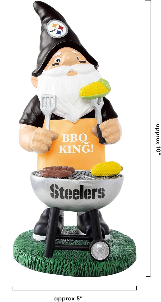 FOCO NFL Unisex-Adult NFL Team Logo Grill Garden Statue Outdoor Gnome 10"