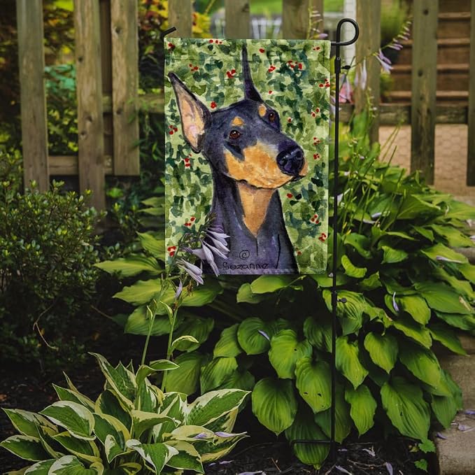 Caroline's Treasures SS8812GF Doberman Garden Flag Mailbox Flag Decorative Yard Flag Banner Outside Patio Artwork Yard Flower Beds, Garden Size, Multicolor