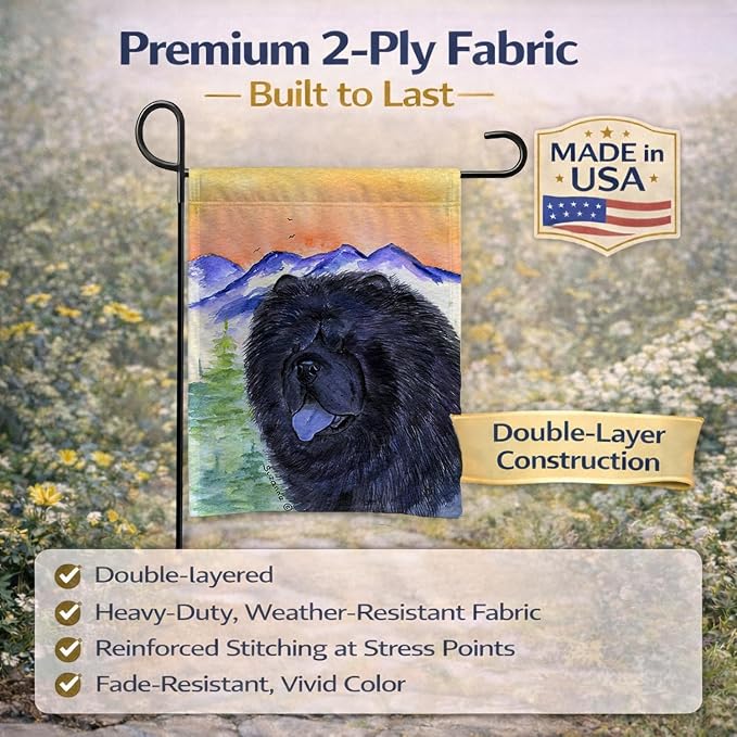 Caroline's Treasures SS8191GF Chow Chow Garden Flag Mailbox Flag Decorative Yard Flag Banner Outside Patio Artwork Yard Flower Beds, Garden Size, Multicolor