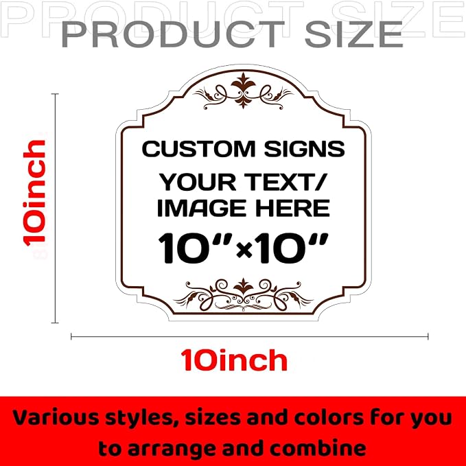 Custom Indoor/Outdoor Decorative Sign,Aluminum Weatherproof Metal Sign Multiple Sizes Personalized Text And picture Here,hazard sign,garden sign,custom door sign,Customised business signs