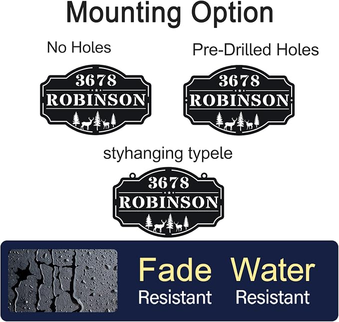 Personalized Metal Address Numbers for Houses, Custom House Numbers, Custom Address Plaque, Personalized Address Plaque for Outside