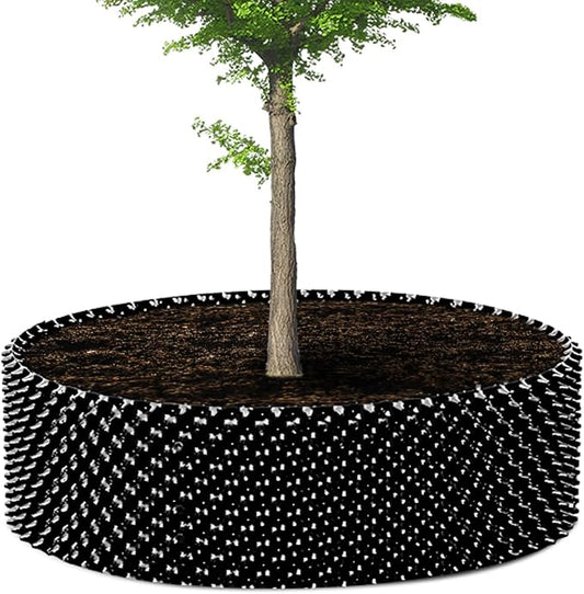 RooTrimmer 60 Gallon Air Pruning Container, Raised Garden Bed Large Tree Pos New Plastic Nursery Pot Fruit Vegetable Garden Grow beds (4 ft Diameter), Black