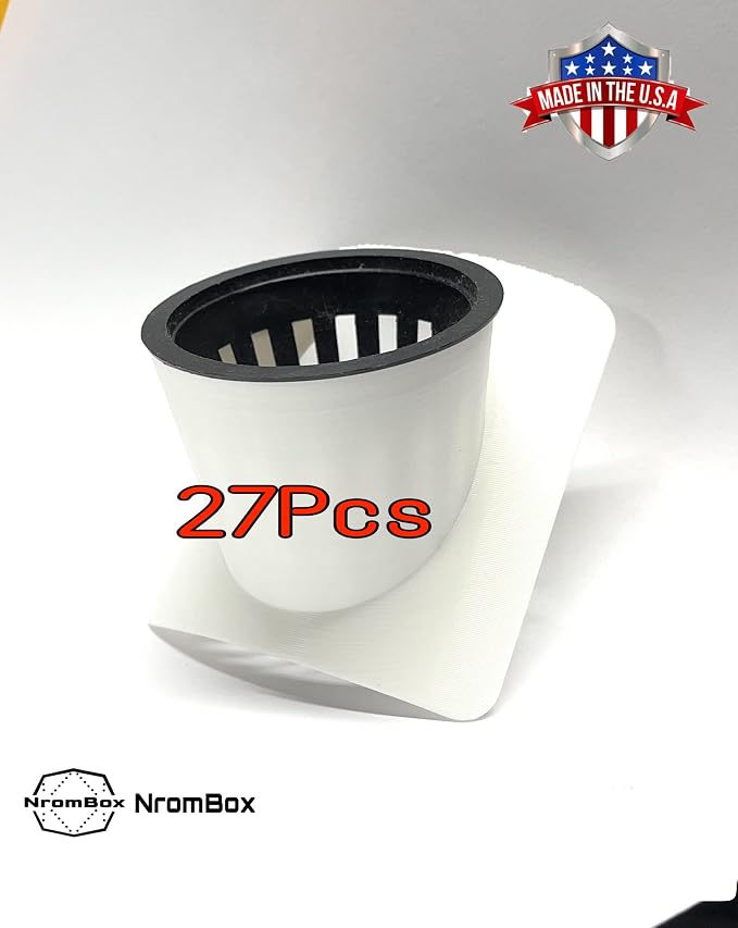 27 Pack of 2-inch Net Pot Holders is Perfect for Soilless Farming and Indoor Plant Cultivation. Fit Snugly On 4inch PVC Pipes. Made in USA.