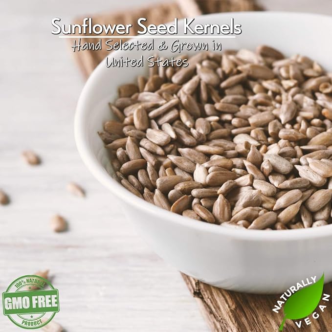 Lightly Sea Salted Sunflower Seed Kernels by Gerbs - 4 LBS - Top 11 Food Allergen Free & Non GMO - Premium Dry Roasted Seeds – COG USA