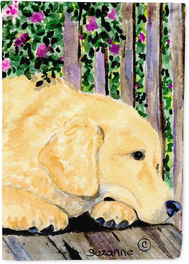 Caroline's Treasures SS8756GF Golden Retriever Garden Flag Mailbox Flag Decorative Yard Flag Banner Outside Patio Artwork Yard Flower Beds, Garden Size, Multicolor