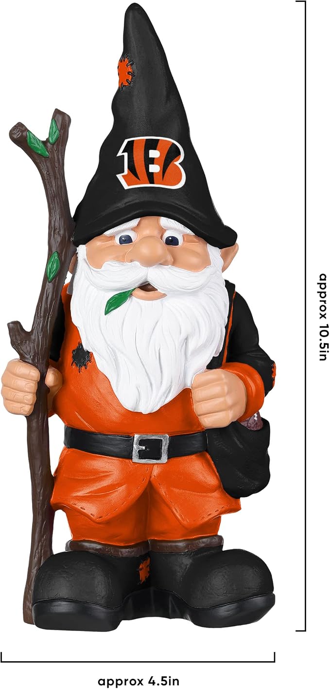 FOCO NFL Team Logo Holding Stick Garden Statue Outdoor Gnome