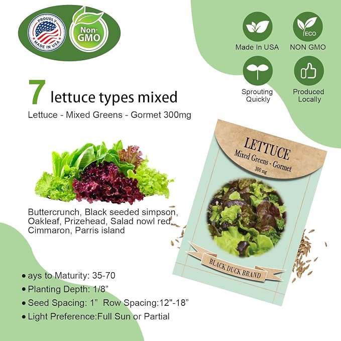 Salad Seed Pods, 12 Pods Grow Anything Kit for All Hydroponics Growing Systems with 300mg Varity Seeds of Buttercrunch, Black Seeded Simpson, Oakleaf, Prizehead, Red Salad Bowl and so on