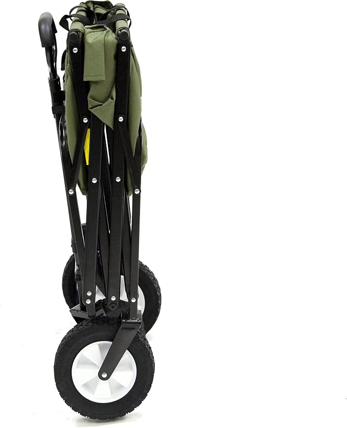 Mac Sports Folding Steel Frame Garden Utility Wagon Cart, Green (for Parts)