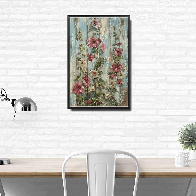 Metal Sign Tin Sign Vintage Rustic Testimony Hollyhocks Tin Sign for Easy Installation Weather Resistant Design and Vintage E Funny Bathroom Wall Decor for Bar 12×16 Inches with Metal Frame