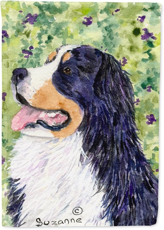 Caroline's Treasures SS8706GF Bernese Mountain Dog Garden Flag Mailbox Flag Decorative Yard Flag Banner Outside Patio Artwork Yard Flower Beds, Garden Size, Multicolor