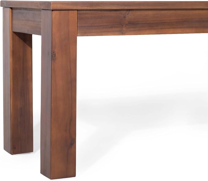 Christopher Knight Home Manila Outdoor Acacia Wood Dining Bench (Set of 2), Dark Brown