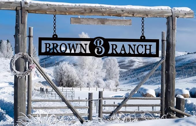 Personalized Metal Farm Sign, Custom Family Name Farmhouse Sign, Outdoor Ranch Sign, Personalized Metal Family Name Sign, Indoor Outdoor Metal Farmhouse Farm Sign, Farmhouse Decor Gifts, Housewa