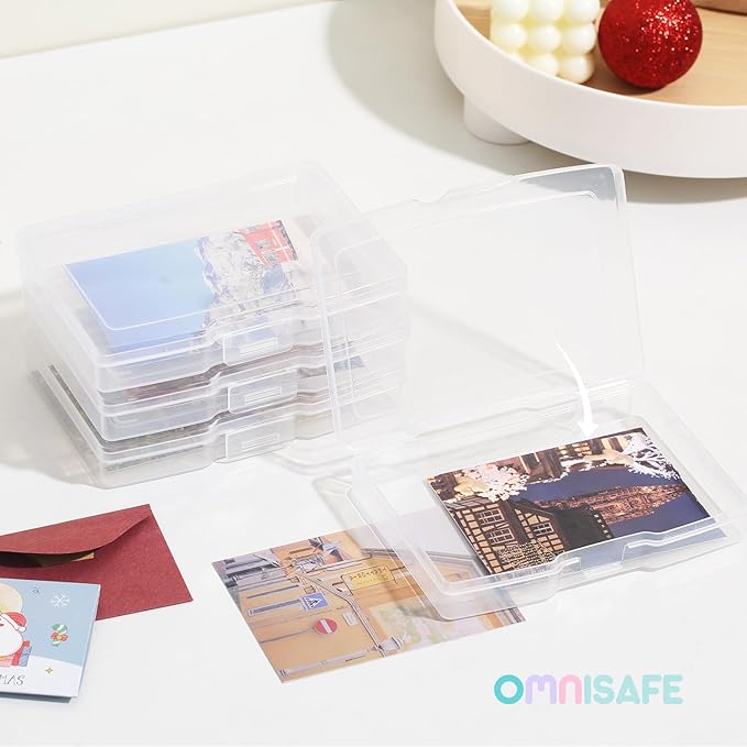 5x7 Photo Storage Cases, Plastic Craft Storage Container, Acid-Free Box for Pictures, Crafts, Scrapbooking, Photo Keeper (20) | Acid-Free, Sturdy, Large Capacity, Scrapbooking, Photo Keeper