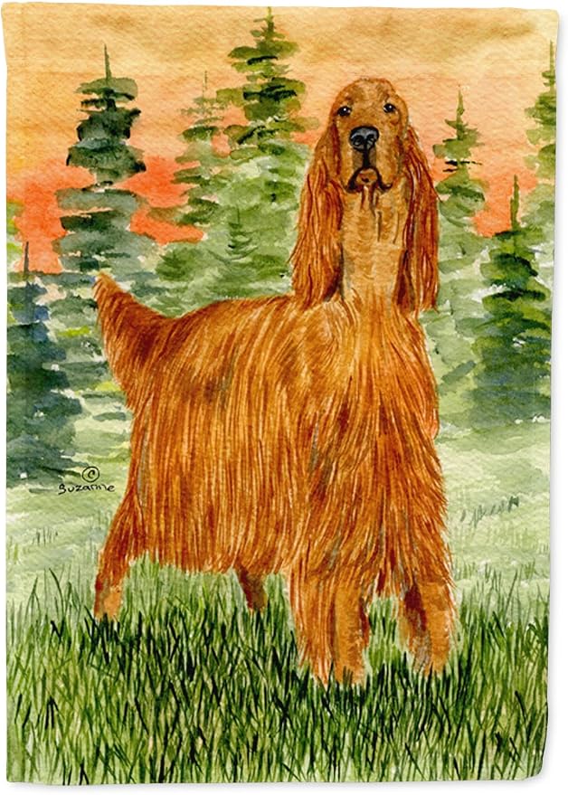 Caroline's Treasures SS8625GF Irish Setter Garden Flag Mailbox Flag Decorative Yard Flag Banner Outside Patio Artwork Yard Flower Beds, Garden Size, Multicolor