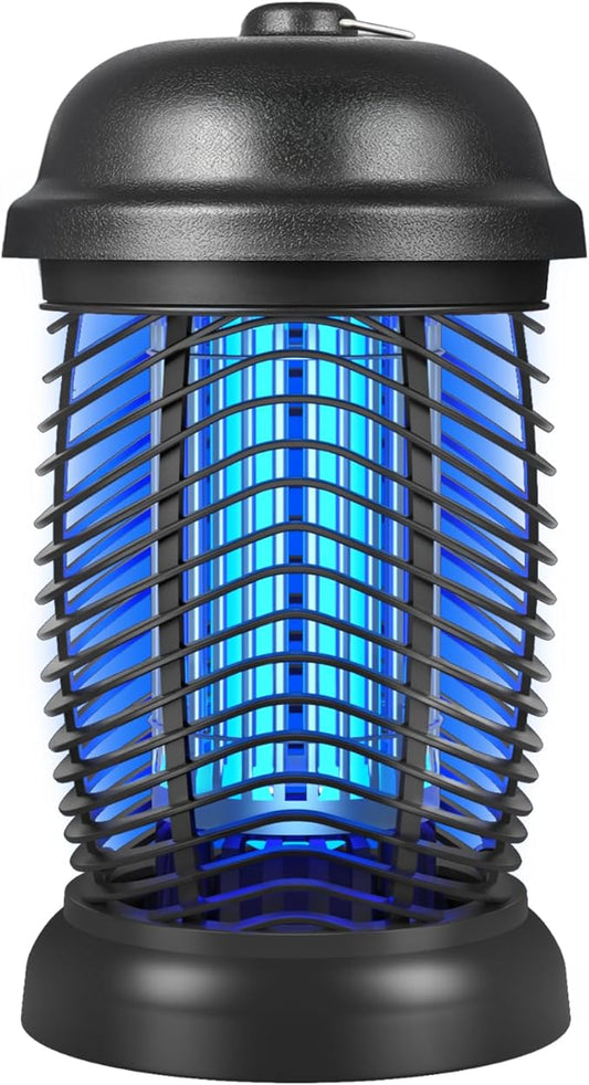 Bug Zapper Outdoor, 4200V Electric Mosquito & Fly Zapper, Black | Covers Up to 1/2 Acre, Fly Traps for Patio Backyard, 3 Prong Plug, 90-130V ABS Plastic Outer, Mosquito Killer