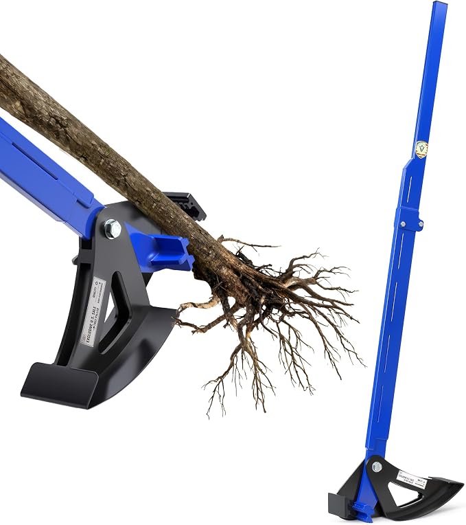 Sapling Puller Tool - Heavy Duty Tree Root Puller for ¼ to 2" Woody Stems | Fully Uproots Trees & Shrubs | Ergonomic Garden Tool for Landscaping, Farming, Forestry