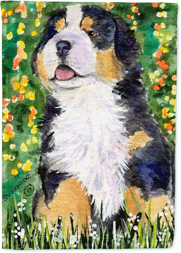 Caroline's Treasures SS8955GF Bernese Mountain Dog Garden Flag Mailbox Flag Decorative Yard Flag Banner Outside Patio Artwork Yard Flower Beds, Garden Size, Multicolor
