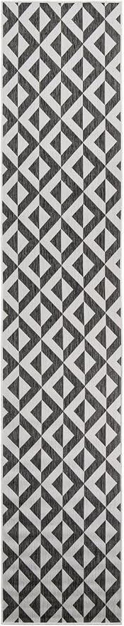 Jill Zarin Jill Zarin Outdoor Collection Area Rug - Napa (2' 7" x 13' 1" Runner Charcoal Gray/Ivory)