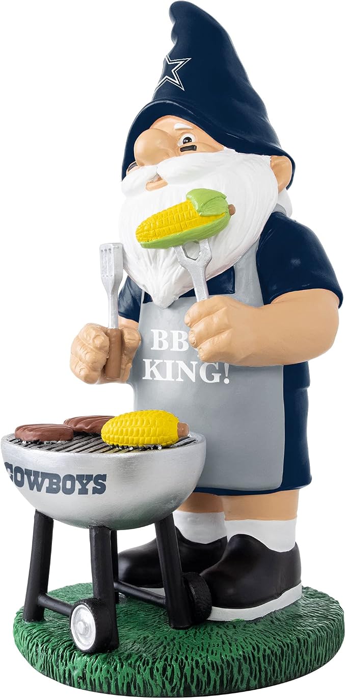 FOCO NFL Unisex-Adult NFL Team Logo Grill Garden Statue Outdoor Gnome 10"